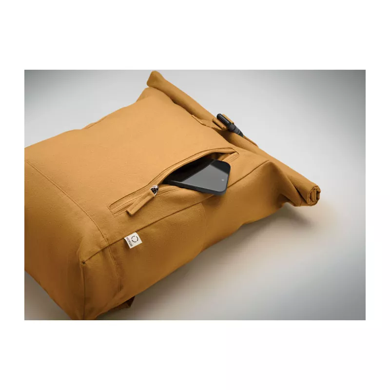 Plecak z bawełny z recyklingu 390 g/m² KAMET - Ochre (MO2552-78)