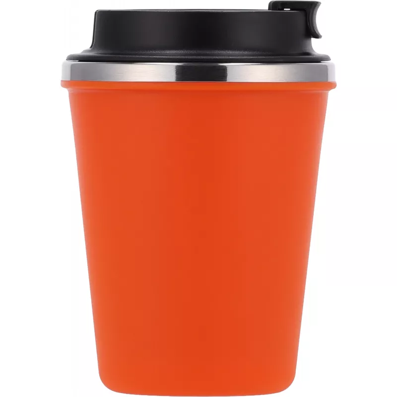Kubek termiczny 350 ml z powłoką z recyklingu METODY - pomarańczowy (8496210)