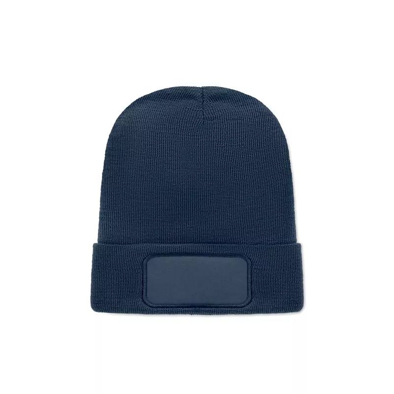 Czapka zimowa unisex z dzianiny RPET CAPNIT - Francuski Granat (MO2359-85)