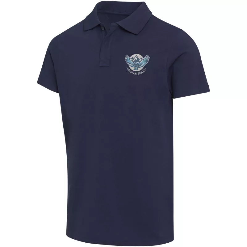 Graphite organiczna koszulka polo unisex o gramaturze 180 g/m², z krótkim rękawem i certyfikatem OCS - Granatowy (39559-NAVY)
