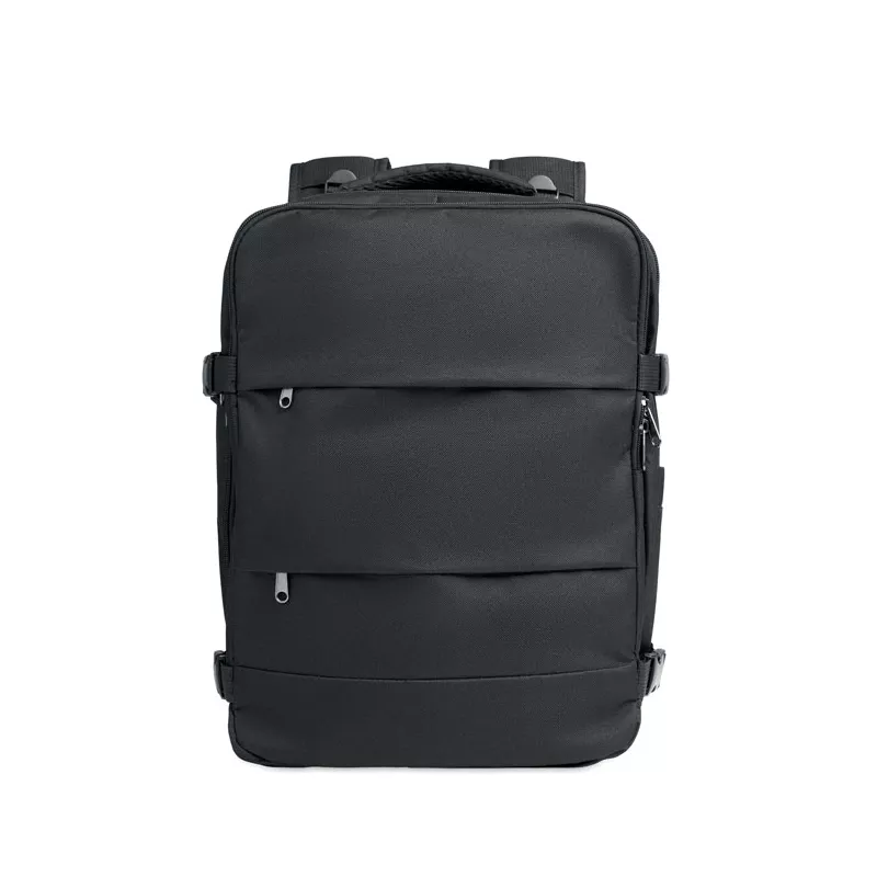 Plecak kabinowy z RPET na laptop 15" FLYHIGH - Czarny (MO2784-03)