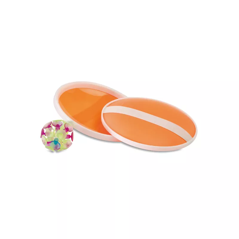 Gra plażowa paletki z piłką na rzepy CATCH&PLAY - Pomaranczowy (IT3852-10)