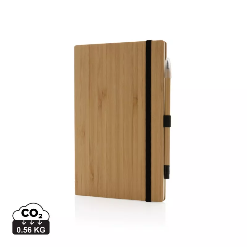 Bambusowy notatnik A5 z ołówkiem Infinity - brązowy (P774.469)