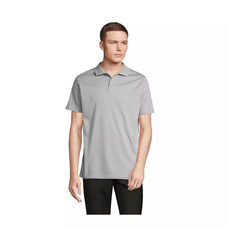 Polo sportowe unisex z recyklingu Sol's PITCHER - Pure Grey (S04442-PG)