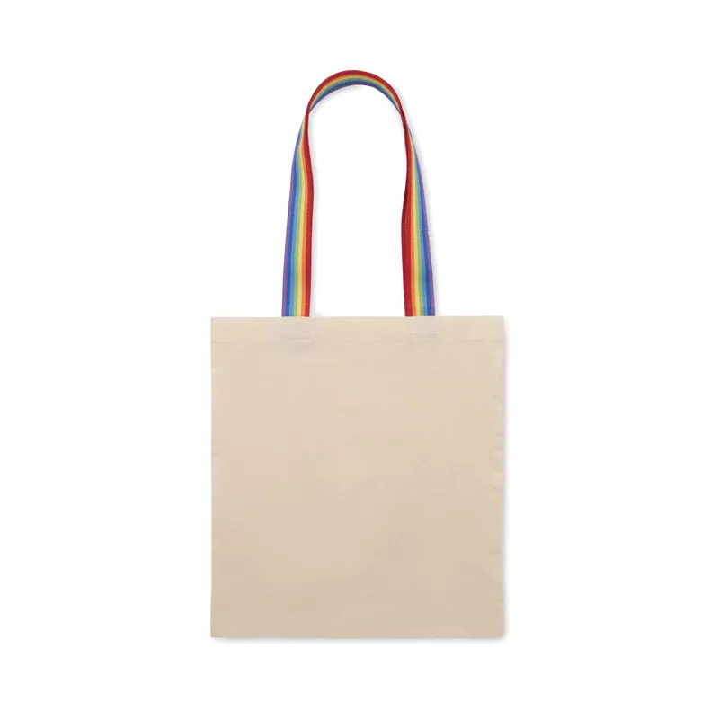 Torba bawełniana z tęczowymi uchwytami 180 g/m² AURORA - Wielokolorowy (MO2984-99)