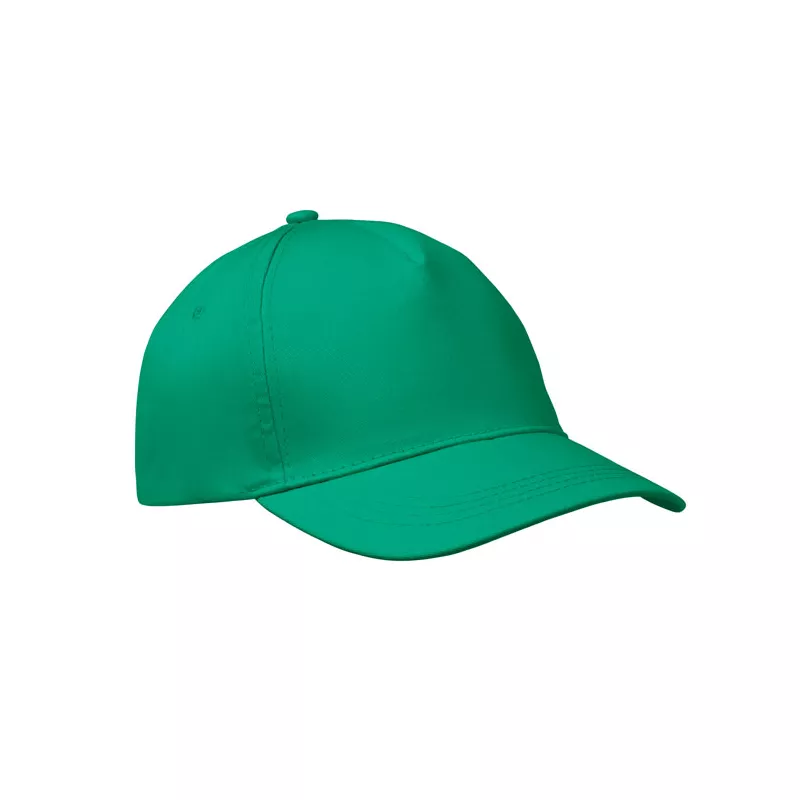 Czapka z daszkiem 5-panelowa z bawełny 160 g/m² BUZZ - Zielony (MO1447-09)