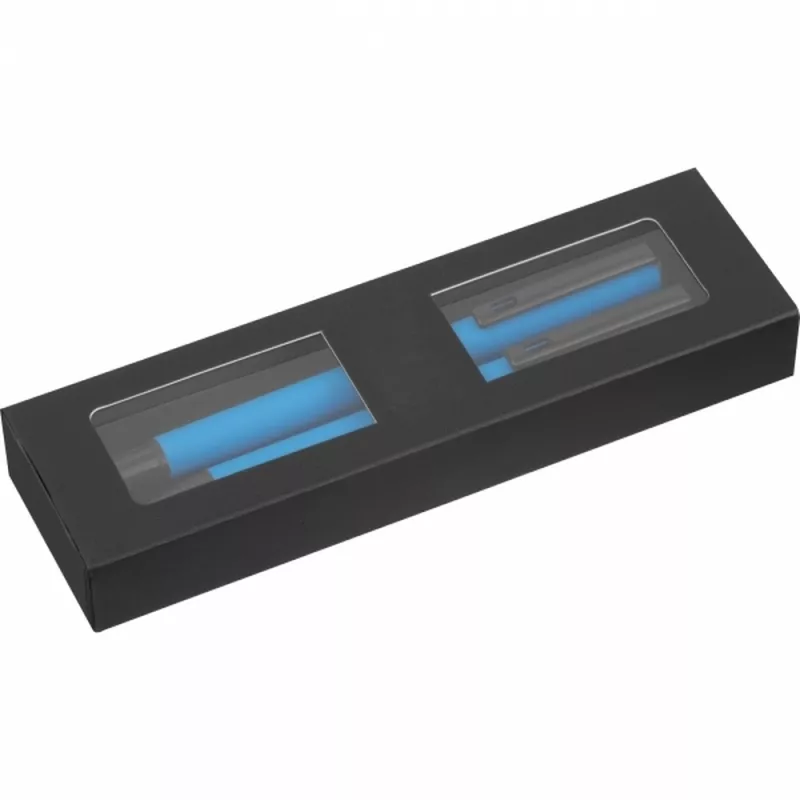 Zestaw piśmienny długopis i pióro kulkowe CANTERBURY - niebieski (533404)