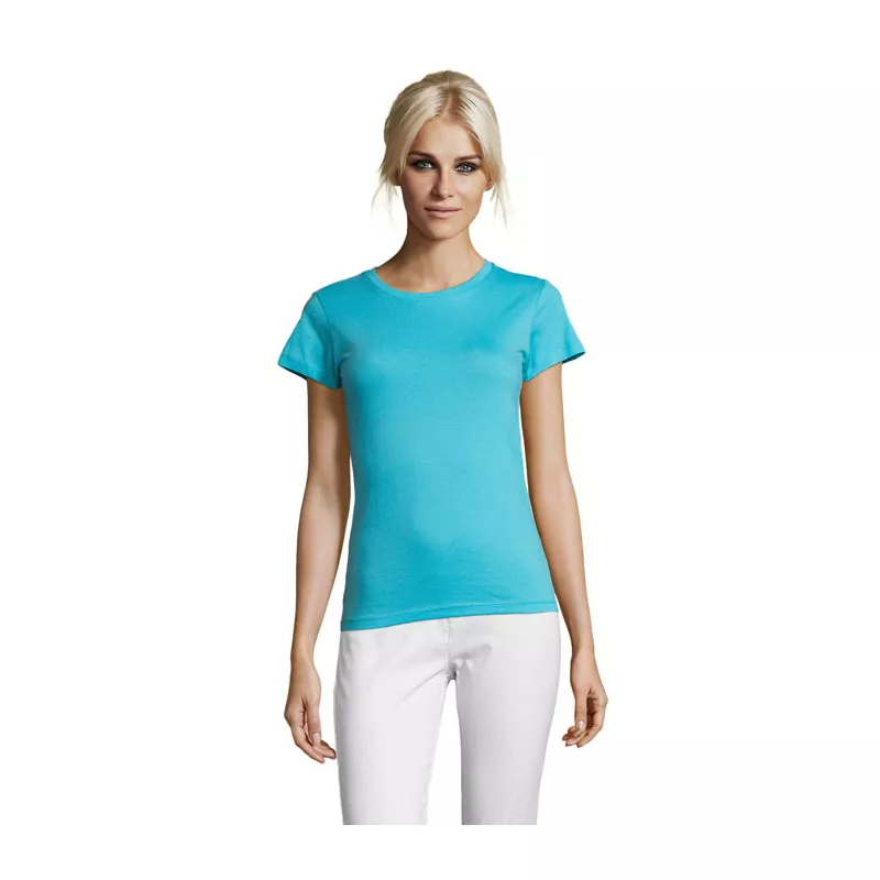 Koszulka damska dopasowana 150 g/m² Sol's REGENT WOMEN - Niebieski Atol (S01825-AL)