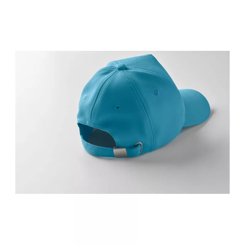 Czapka z daszkiem 5-panelowa RPET 210 g/m² SENGA - Turkusowy (MO6831-12)