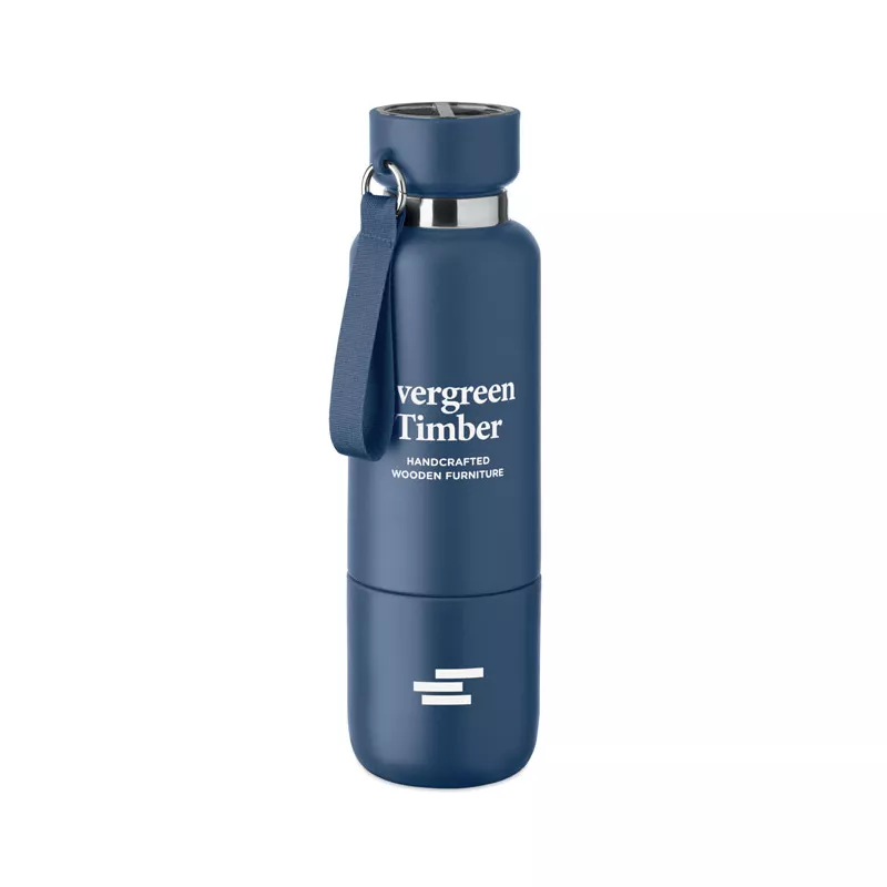 Butelka termiczna stalowa z kubkiem 500 ml NOEKA - Francuski Granat (MO2716-85)