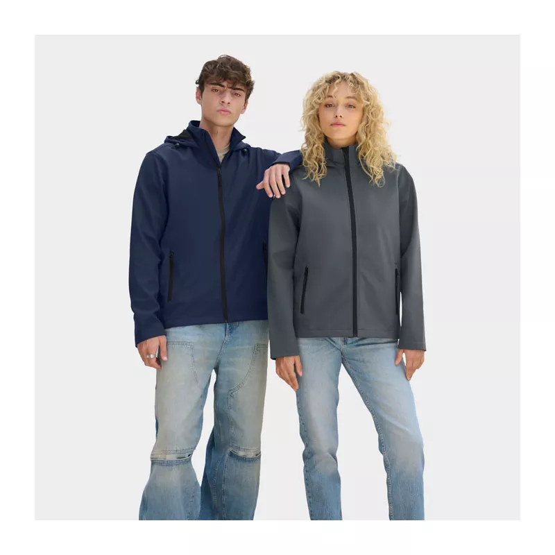 Softshell damski z kapturem Sol's RACE HOODED WOMEN - French Navy (S04448-FN)