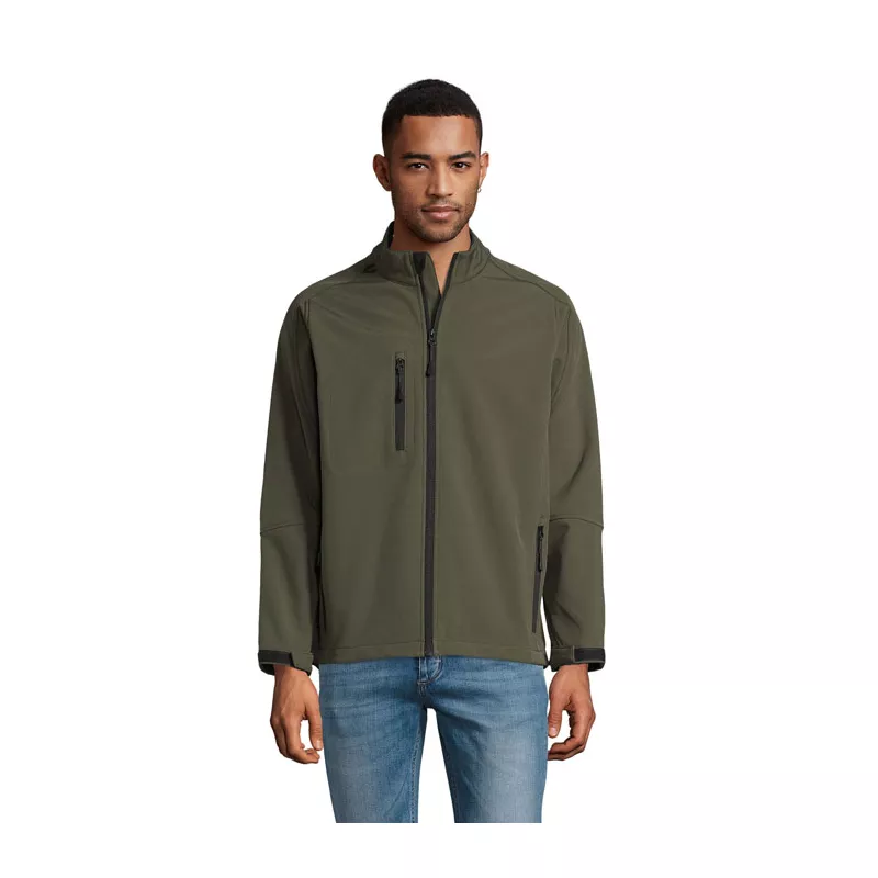 Softshell męski 3-warstwowy 340 g/m² Sol's RELAX - Army (S46600-AR)