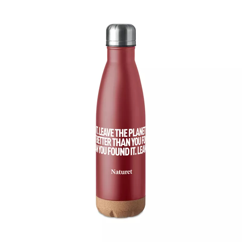 Butelka termiczna z korkową podstawą 500 ml ASPEN CORK - Burgund (MO6313-02)