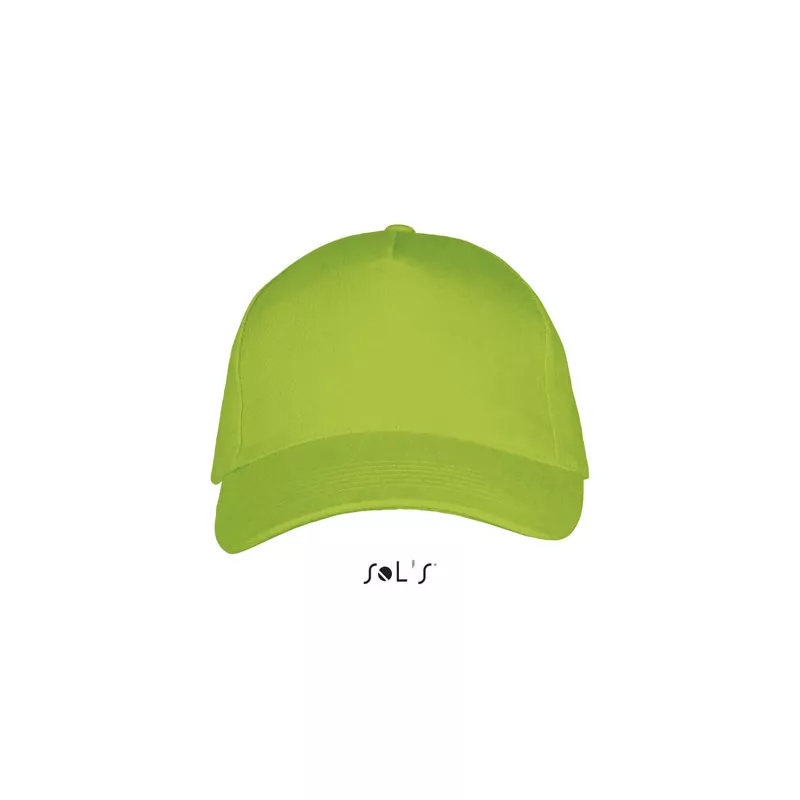 Czapka z daszkiem 5-panelowa 260 g/m² Sol's LONG BEACH - Lime (S00594-LM)