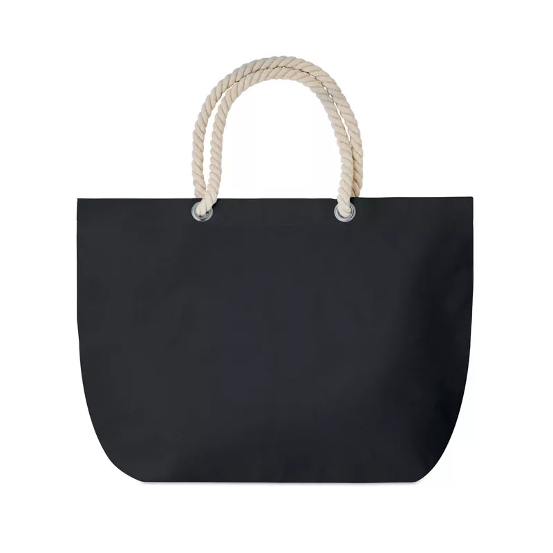 Torba plażowa bawełniana 220 g/m² MENORCA - Czarny (MO9813-03)