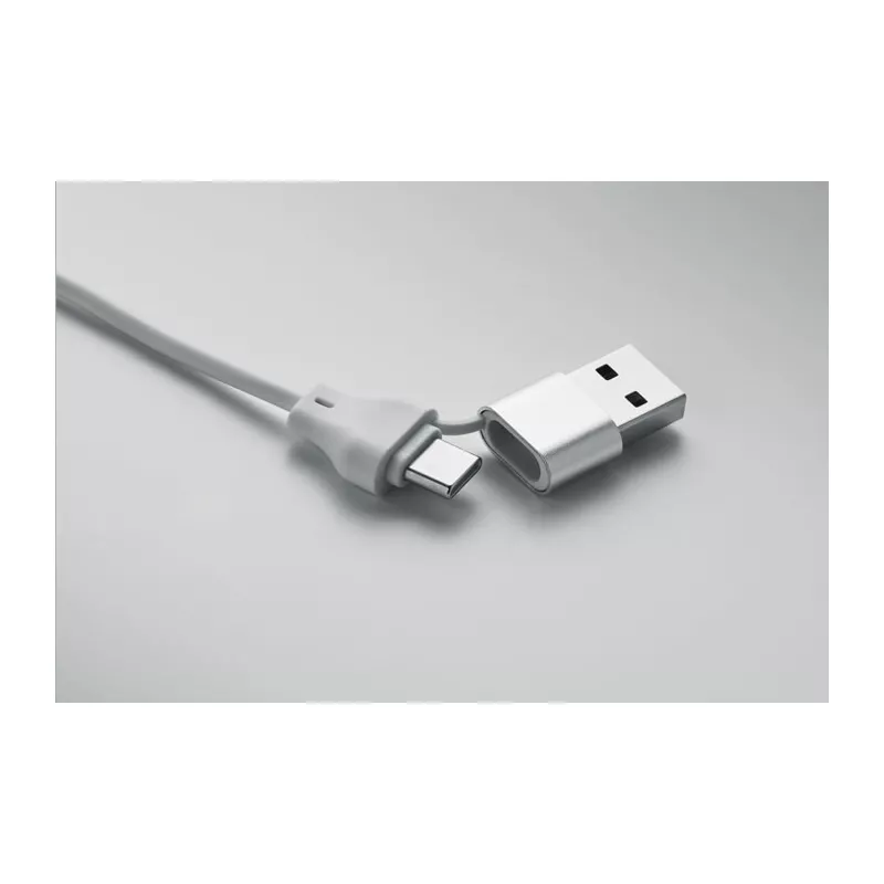 Kabel do ładowania 4 w 1 z ładowarką zegarka BULE - Bialy (MO2451-06)