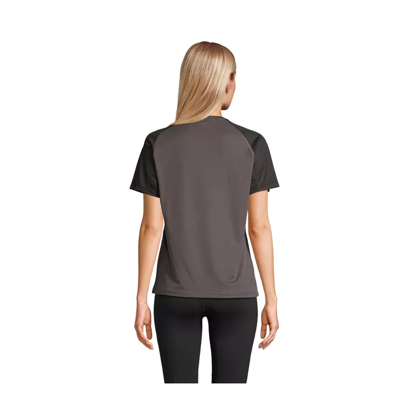 Koszulka sportowa damska Sol's VORTEX WOMEN - Black/Charcoal Grey (S04788-BI)