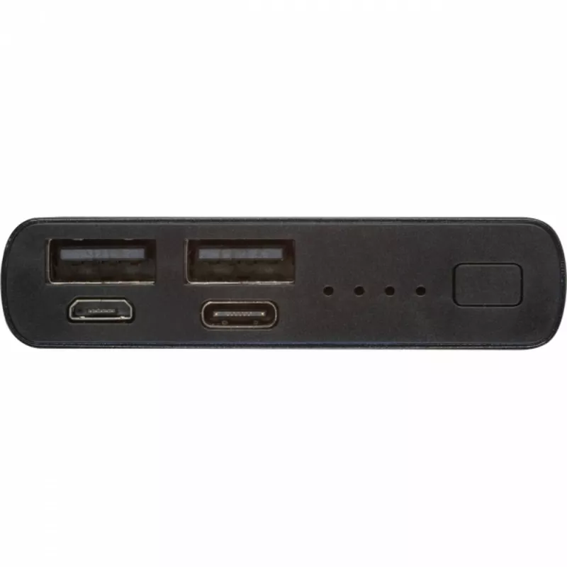 Power bank 10000 mAh z aluminium z recyklingu GIORGIA - czarny (3450303)