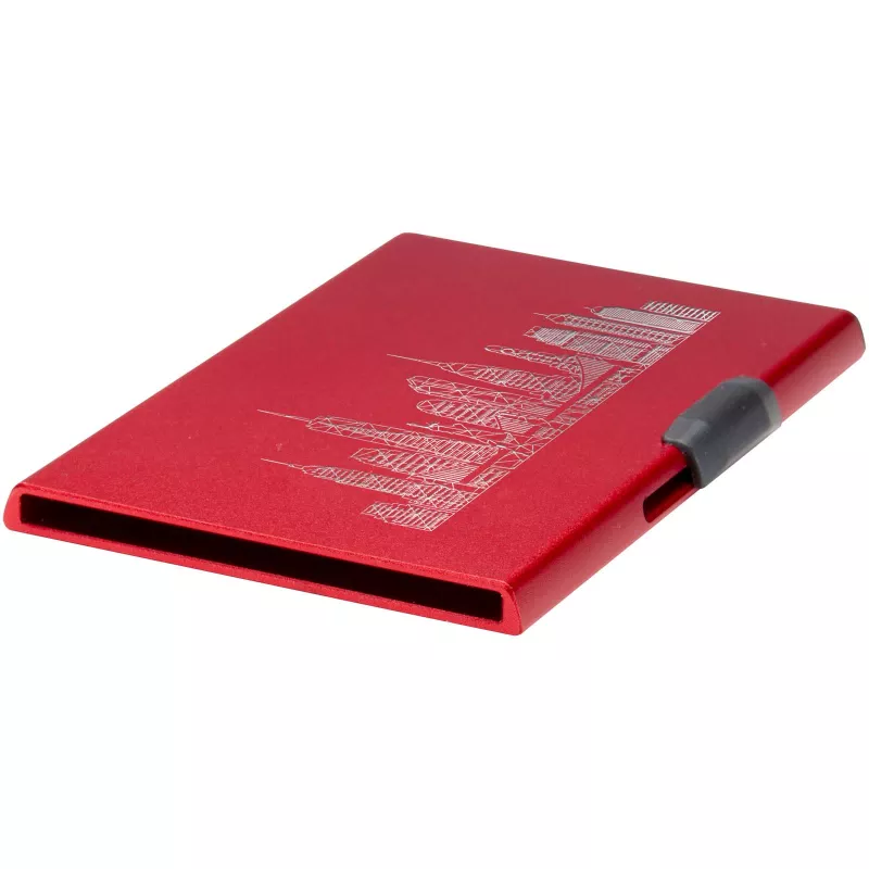 Magnetyczne etui na karty z ochroną RFID, wykonane z materiałów z certyfikatem RCS - Czerwony (12452821)