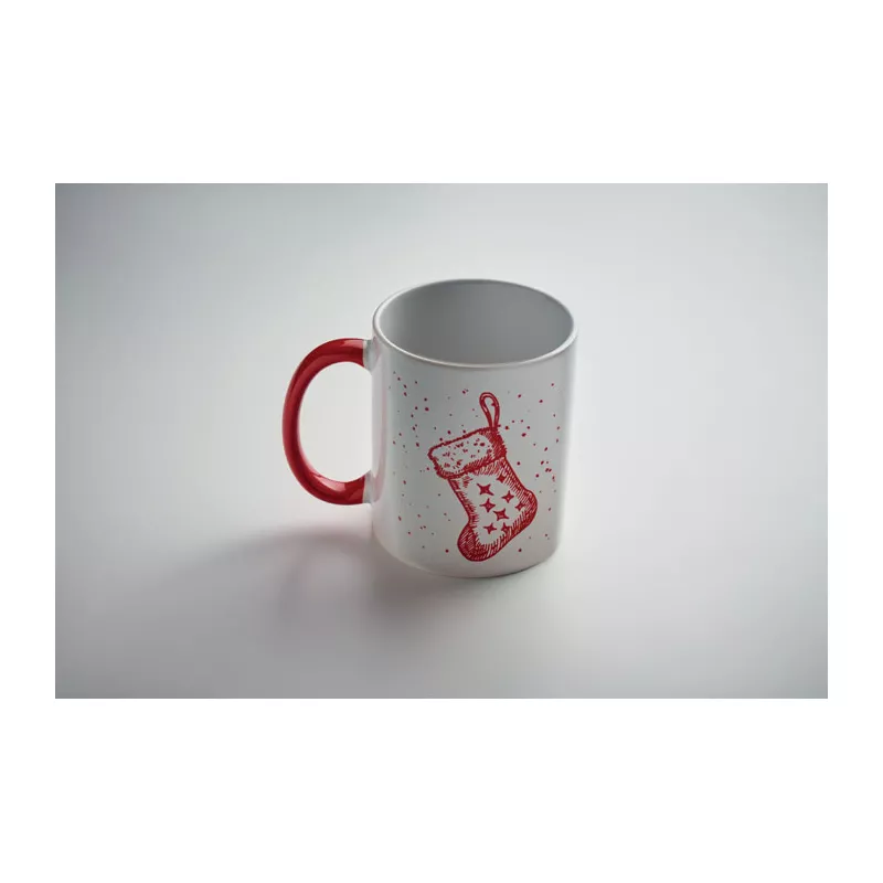 Kubek ceramiczny świąteczny 300 ml FESTIMUG - Czerwony (CX1571-05)