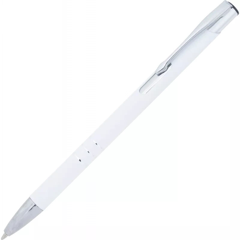 Długopis metalowy soft touch NEW JERSEY - biały (055506)