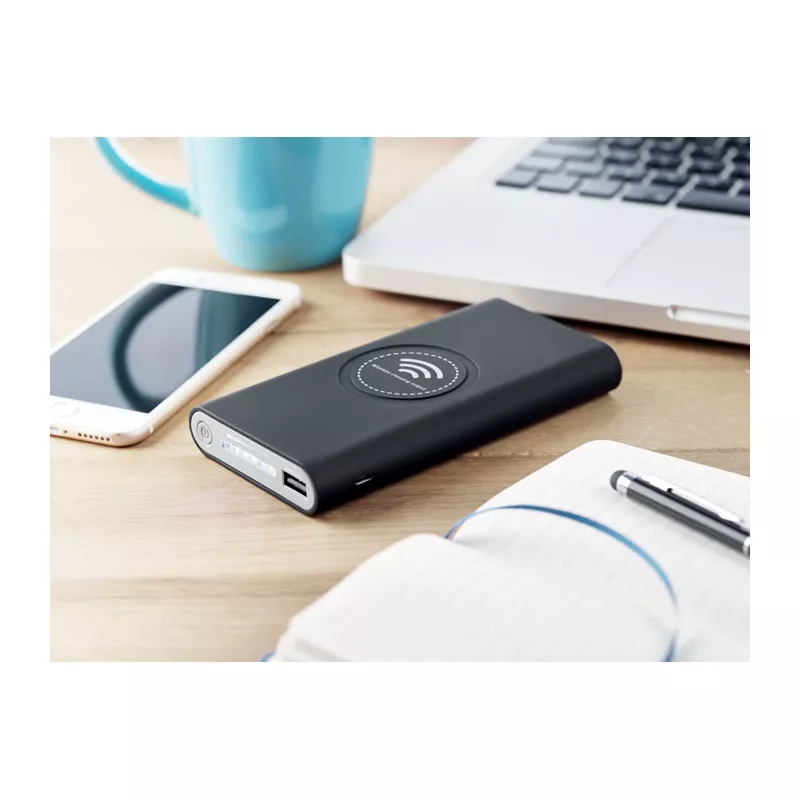 Powerbank bezprzewodowy 8000 mAh VIGOR - Czarny (MO9238-03)