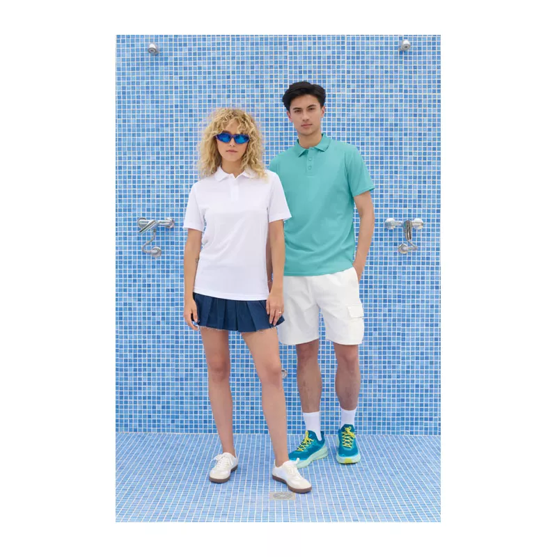Polo sportowe unisex z recyklingu Sol's PITCHER - Pool Blue (S04442-BP)