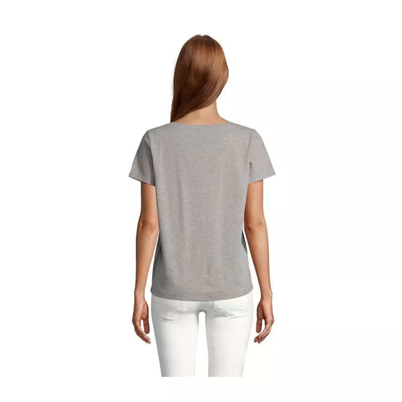 Koszulka damska V-neck Sol's REGENT V WOMEN - Szary Melanż (S04766-GM)