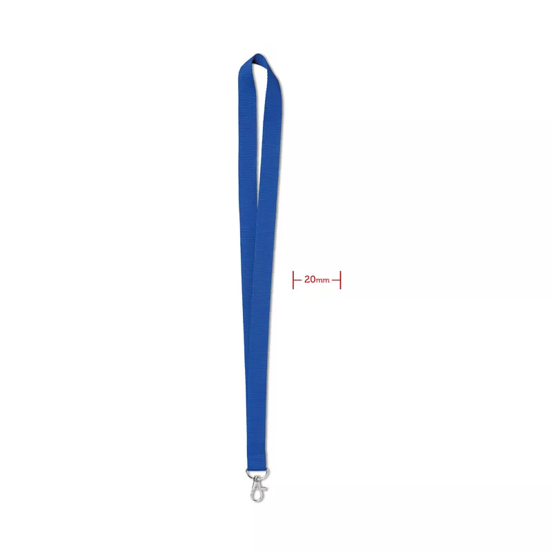 Smycz 20 mm z metalowym karabińczykiem SIMPLE LANY - Niebieski (MO9058-37)
