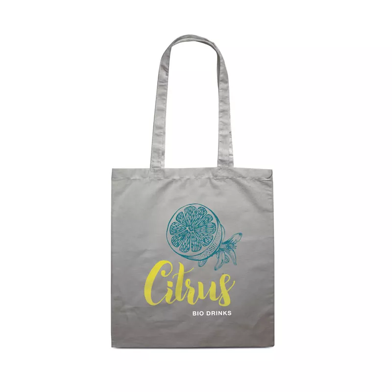 Torba bawełniana 38x42 cm 140 g/m² COTTONEL COLOUR + - Szary (MO9268-07)
