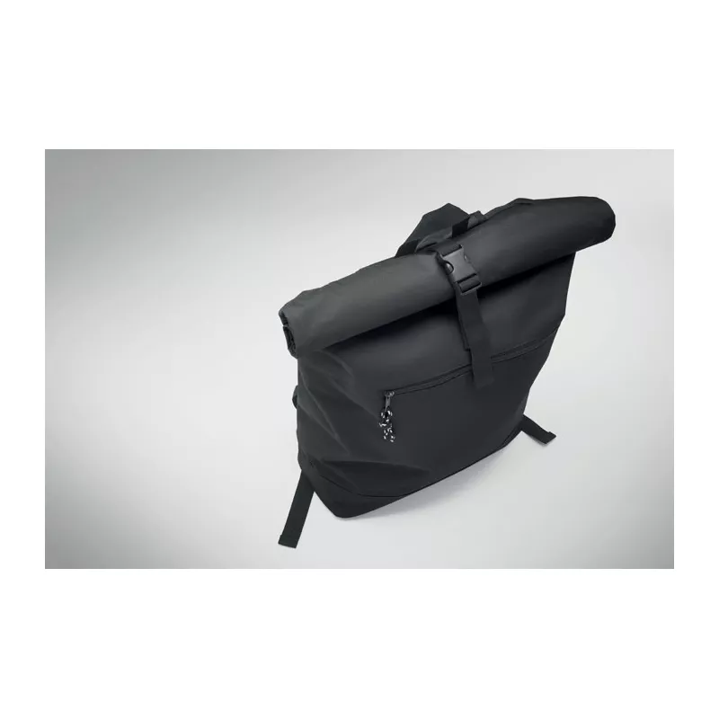 Plecak rolltop na laptop 15" z poliestru 600D IREA - Czarny (MO2170-03)