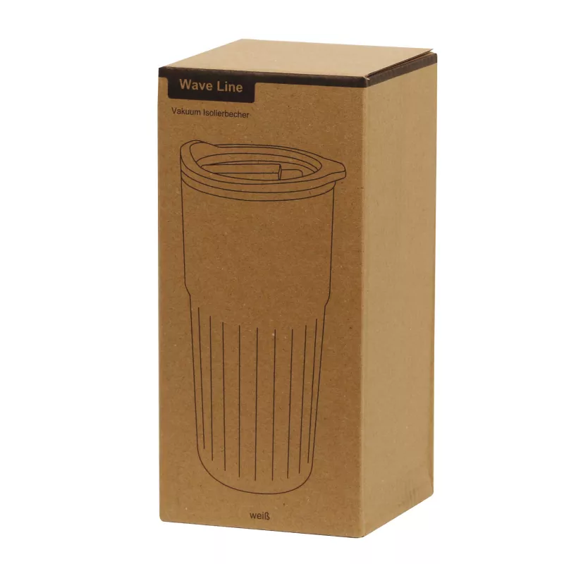 Próżniowy kubek 600 ml WAVE LINE - biały (56-0304712)