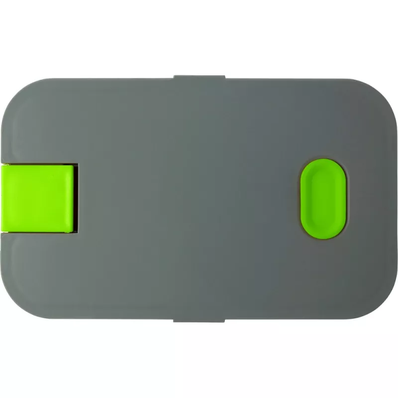 Pudełko śniadaniowe 850 ml, stojak na telefon - limonkowy (V7980-09)