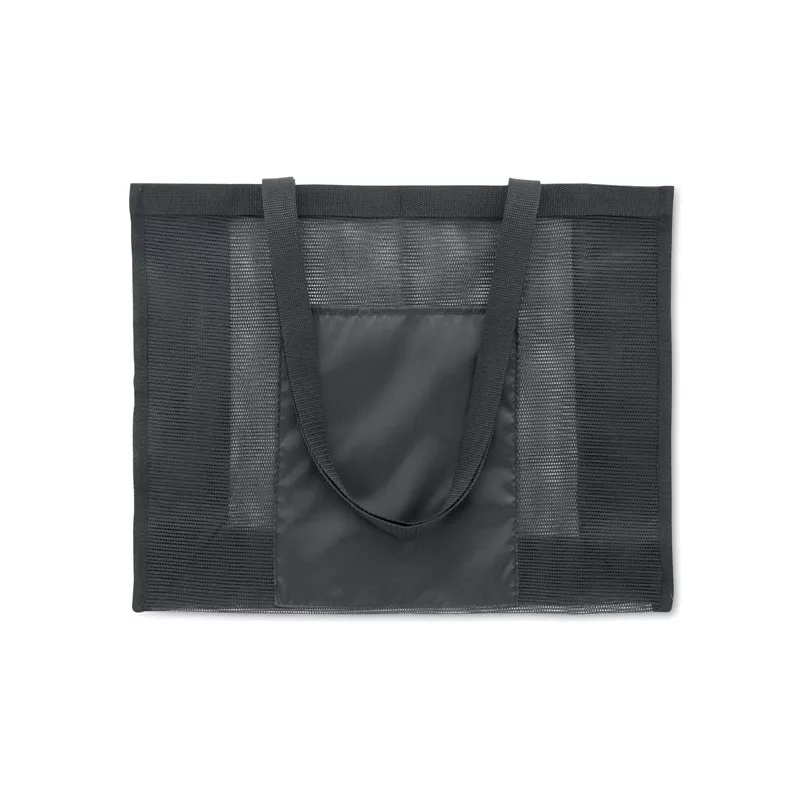 Torba na zakupy z siatki RPET 20 l LIMP - Czarny (MO2836-03)