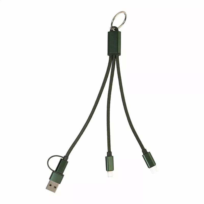 Rafob brelok kabel ładujący USB - ciemno zielony (AP864127-07A)