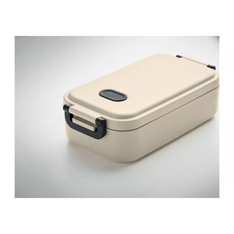 Lunchbox z PP z zaworem i klamrami 800 ml INDUS - Bezowy (MO6855-13)