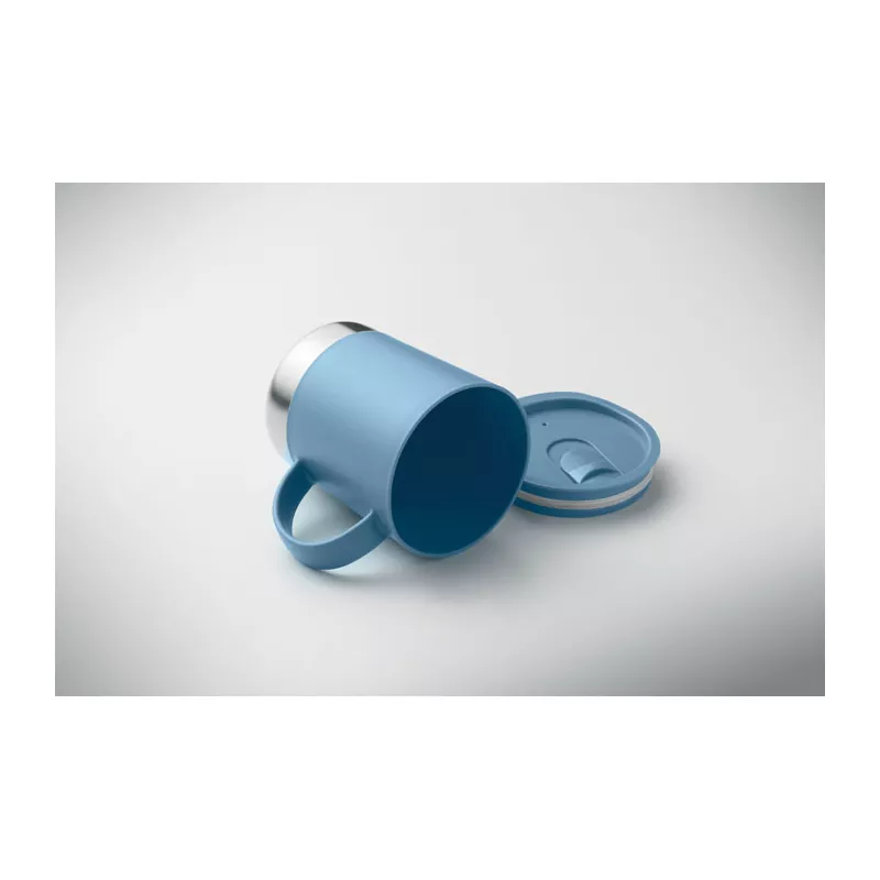 Kubek z PP z przesuwaną pokrywką 300 ml BEAKER - Petrol (MO2772-20)