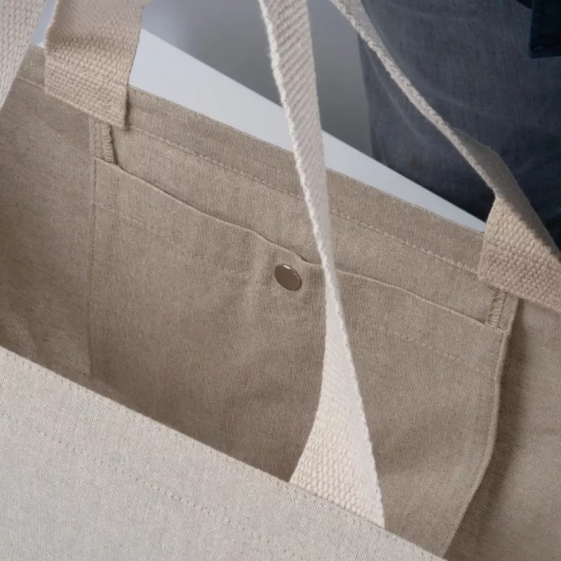 Torba bawełniana z recyklingu 200 g/m2 PILAR - beżowy (521613)
