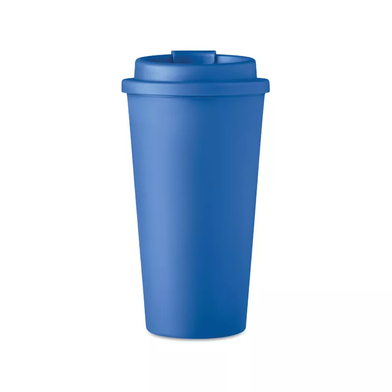 Kubek dwuścienny z PP 450 ml TUESDAY - Niebieski (MO6244-04)