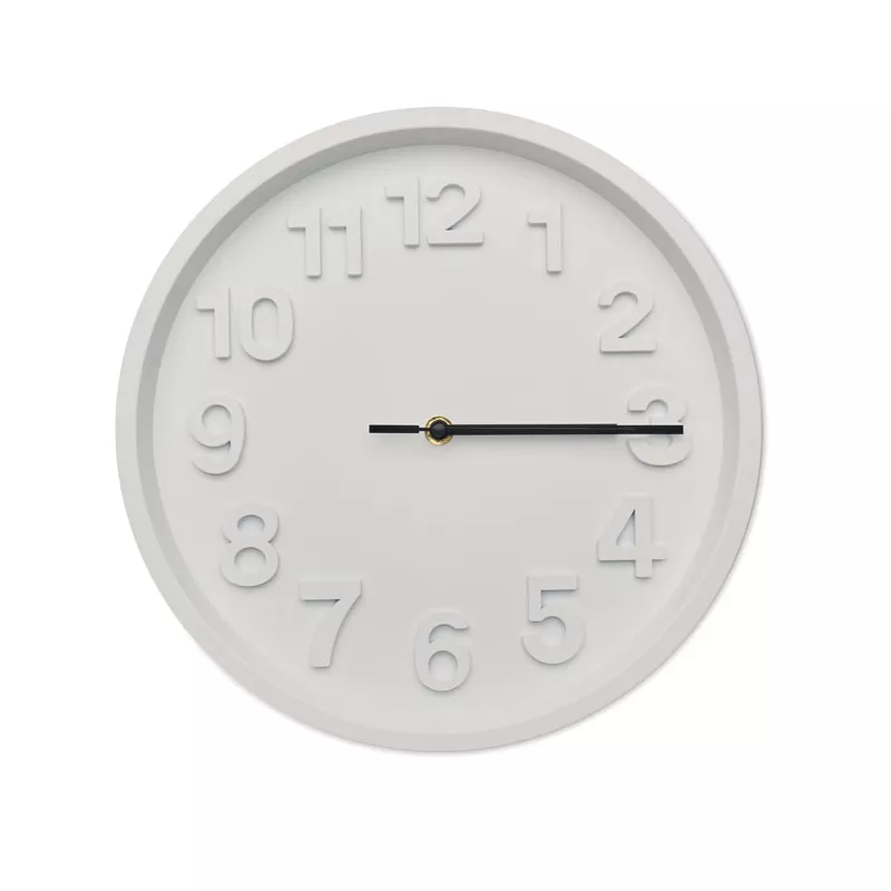 Zegar ścienny z cichym mechanizmem 30 cm MURO - Bialy (MO2851-06)