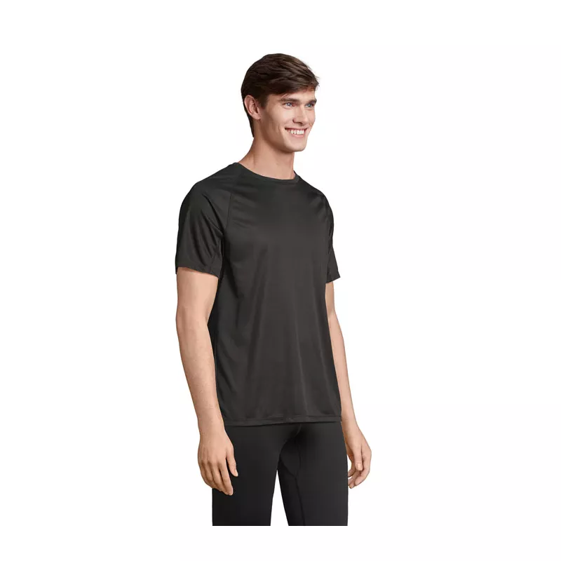Koszulka sportowa unisex z recyklingu Sol's VORTEX - Czarny (S04787-BK)
