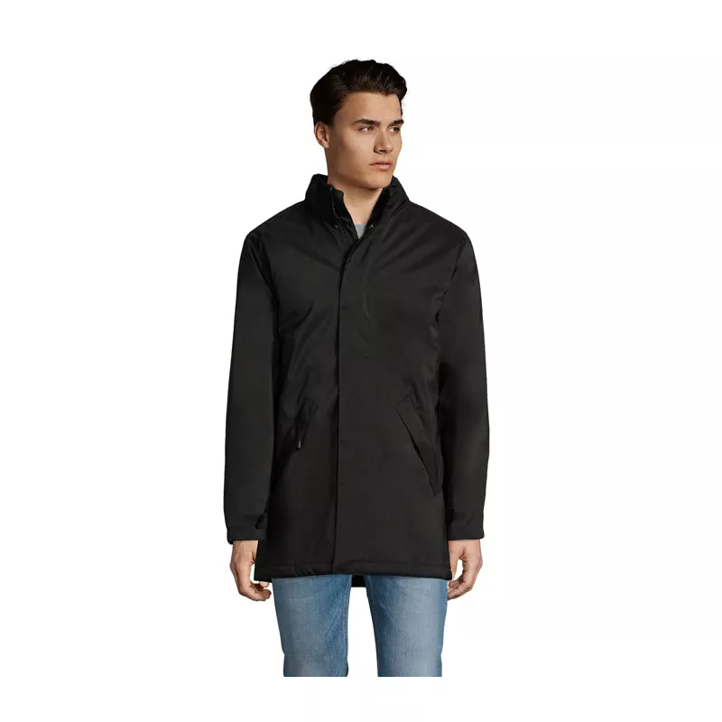 Kurtka unisex ocieplana z kapturem Sol's ROBYN - Czarny (S02109-BK)