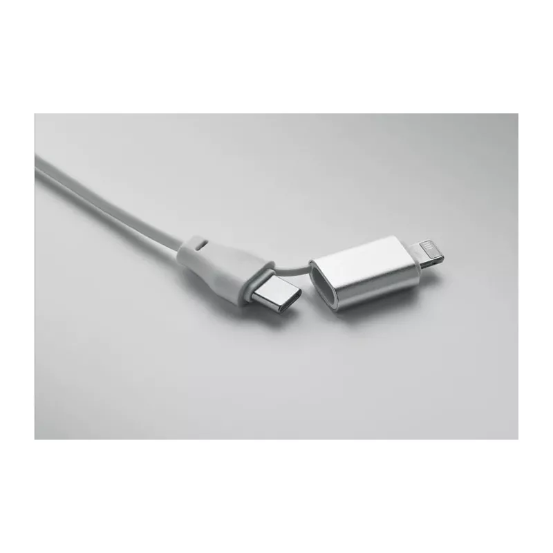 Kabel do ładowania 4 w 1 z ładowarką zegarka BULE - Bialy (MO2451-06)