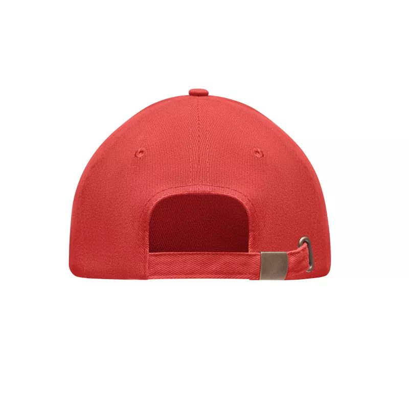 Czapka z daszkiem 6-panelowa 270 g/m² TEKAPO - Bialy/Czerwony (MO9643-35)
