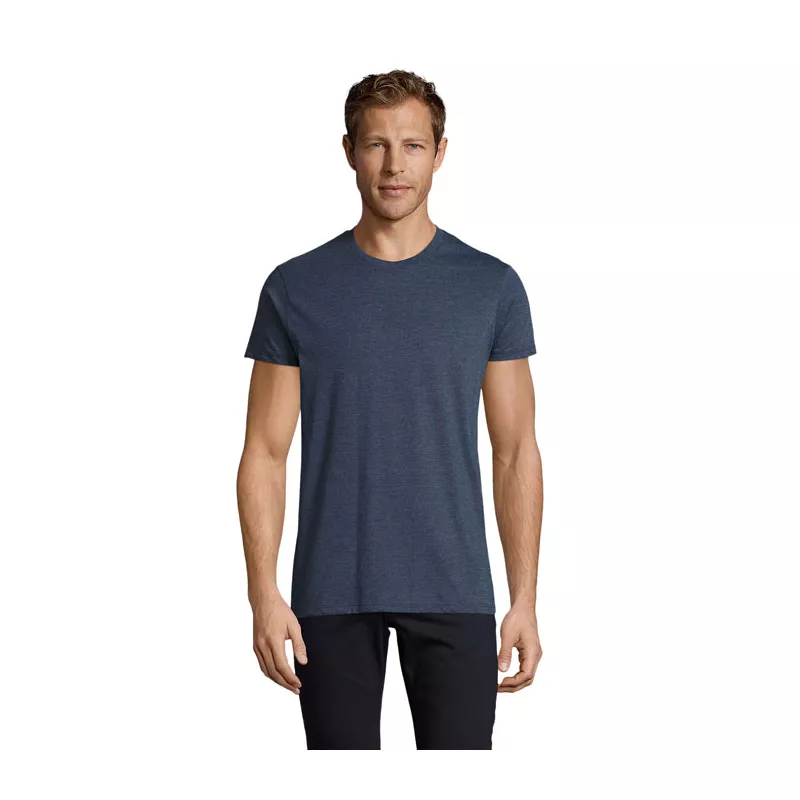 Koszulka męska dopasowana 150 g/m² Sol's REGENT FIT - Melanż Denim (S00553-HD)