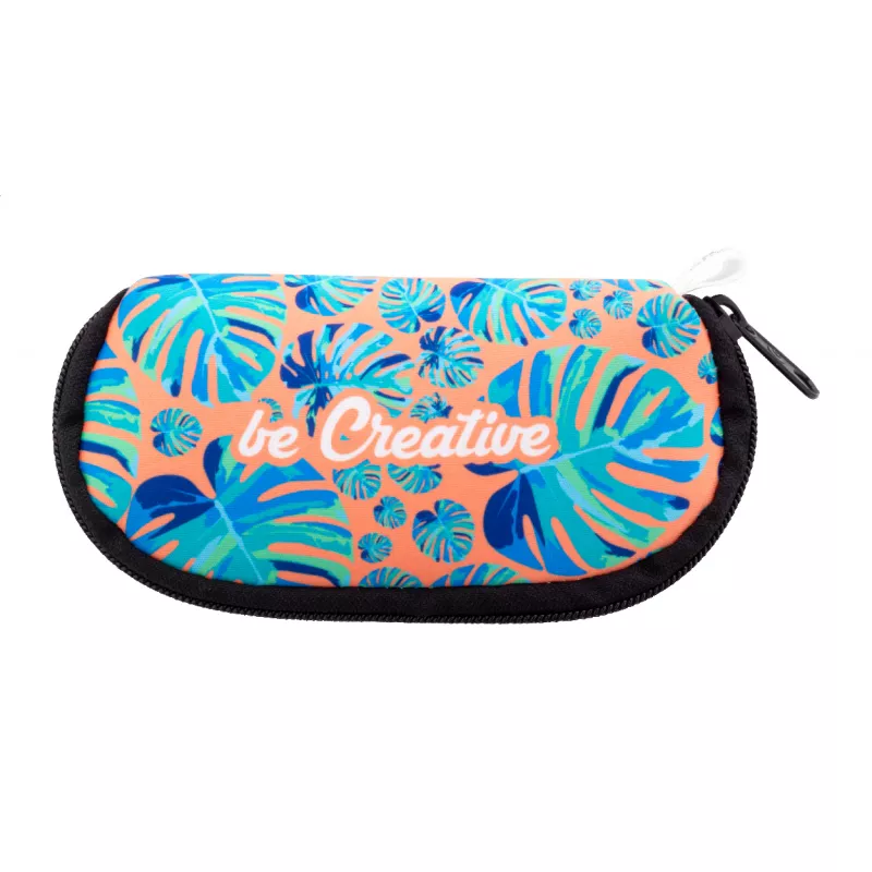 PrintSun Zip personalizowane etui na okulary przeciwsłoneczne RPET - czarny (AP716780-10)