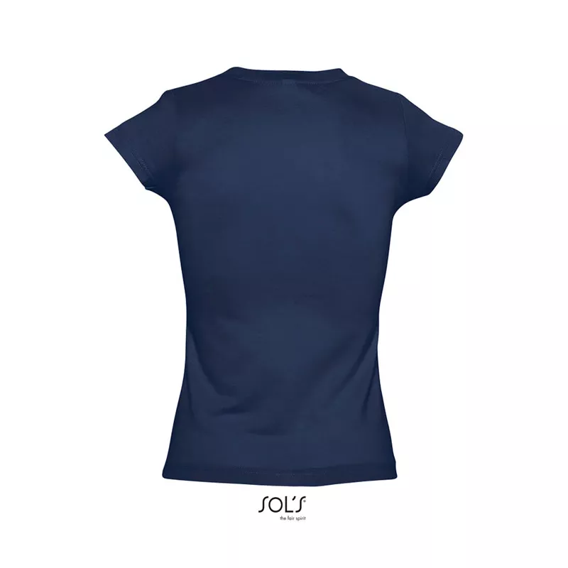 Koszulka damska z dekoltem w serek 150 g/m² Sol's MOON - French Navy (S11388-FN)