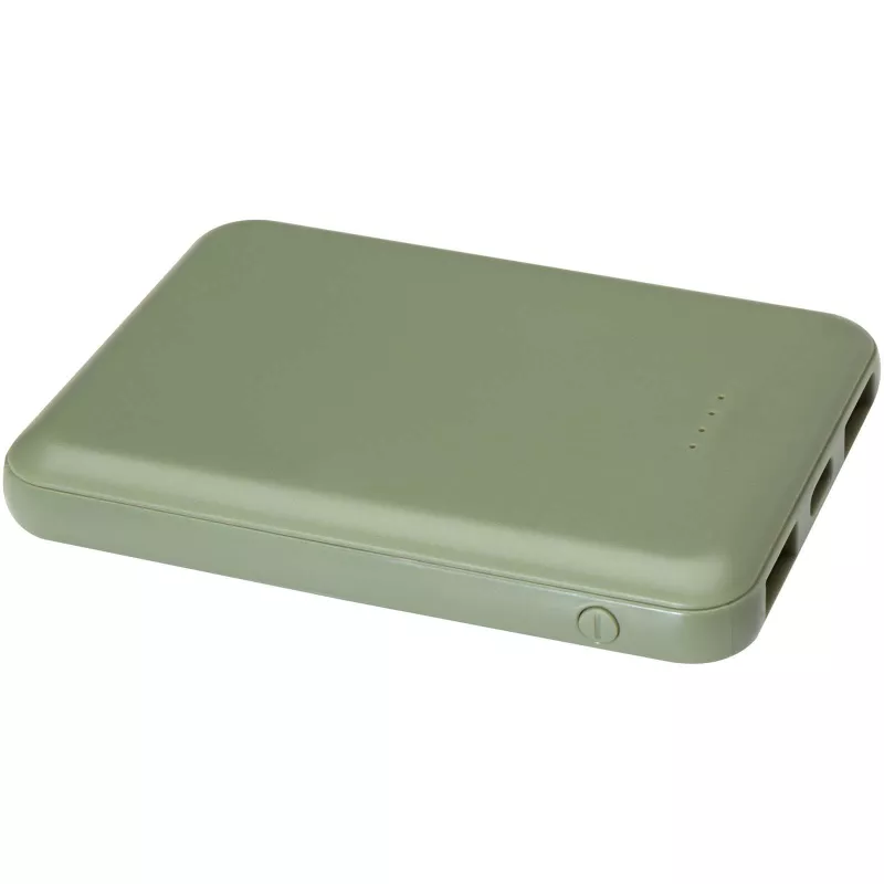 Asama powerbank o pojemności 5000 mAh Type-C z tworzyw sztucznych pochodzących z recyklingu - Zielony melanż (12438362)