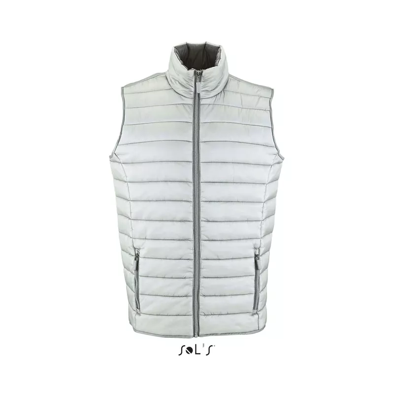 Kamizelka pikowana męska Sol's WAVE MEN - Metal Grey (S01436-MG)