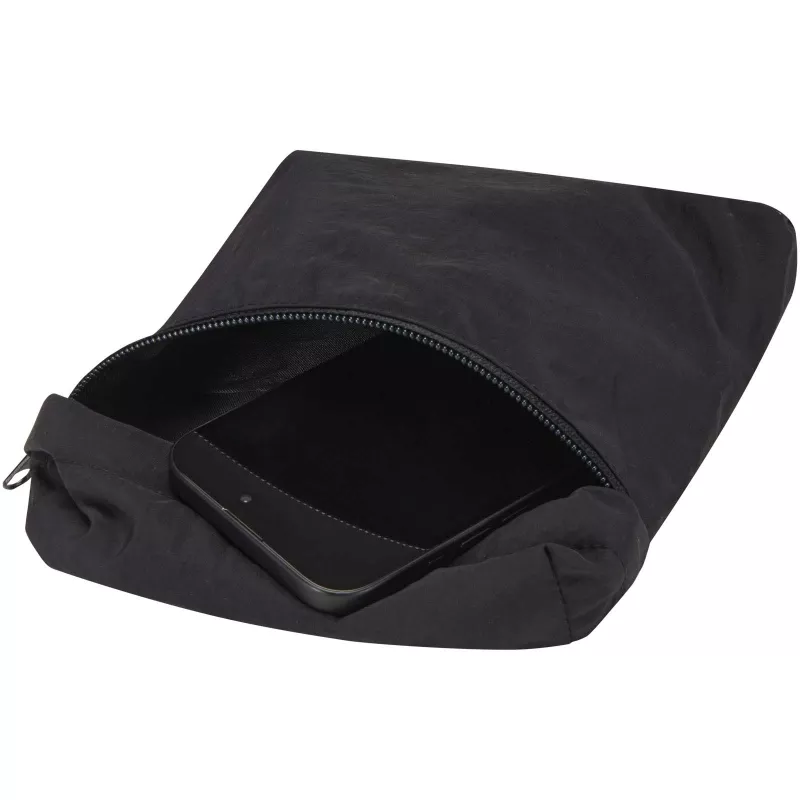 Arca - torba typu crossbody (przewieszana na ukos), wykonana z recyklingowanego poliamidu z cetyfikatem GRS - Czarny (12081190)